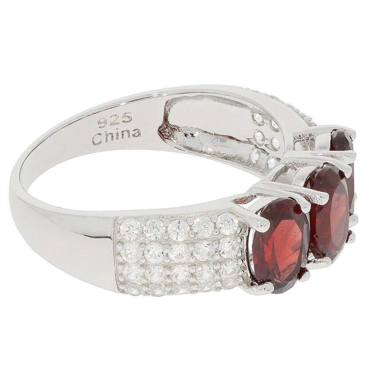 Sterling Silver Semi Mount Ring Setting Oval OV 7X5mm White Topaz PJC2085RY7 - Syzjewelry