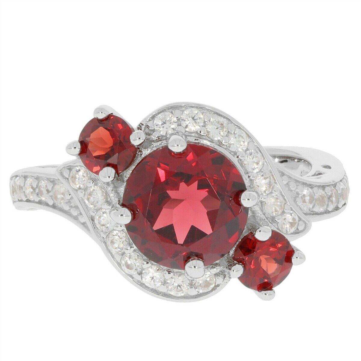 Sterling Silver Semi Mount Ring Setting Round RD 8x8 4x4mm 3 Stones By - Syzjewelry