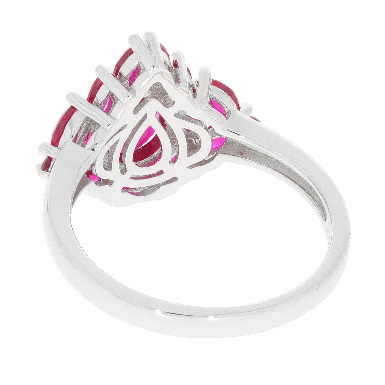 Sterling Silver Semi Mount Ring Setting Pear PE 8x6mm White Topaz - Syzjewelry