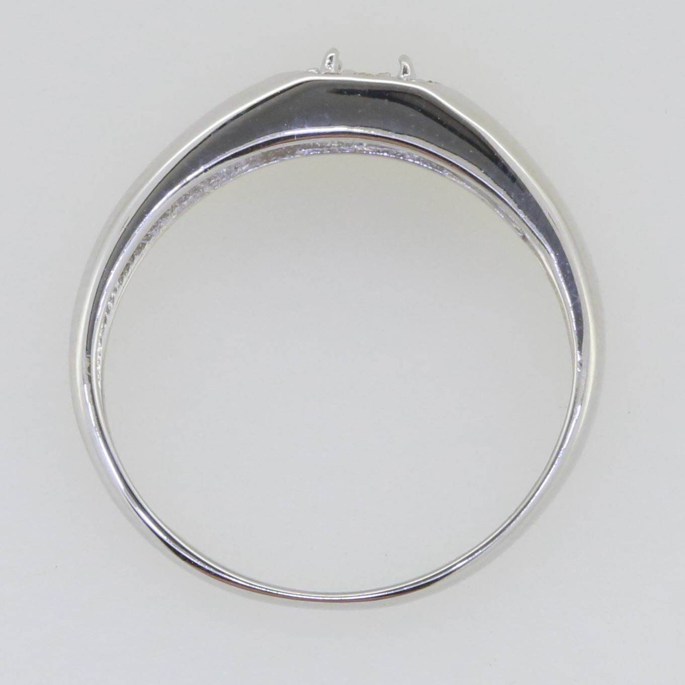 Men's Sterling Silver Semi Mount Ring Setting Oval OV 6X4mm Halo - Syzjewelry