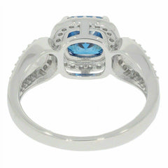 Sterling Silver Semi Mount Ring Setting Cushion Cu 7x7mm Halo Split Shank - Syzjewelry