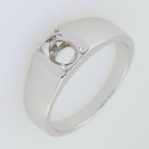 Sterling Silver Semi Mount Ring Setting OV 8x6mm White Topaz GTL21424R11 - Syzjewelry