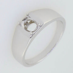 Sterling Silver Semi Mount Ring Setting OV 8x6mm White Topaz GTL21424R11 - Syzjewelry