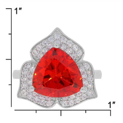 Sterling Silver Semi Mount Ring Setting Trillion Tri 8x8mm White Topaz - Syzjewelry