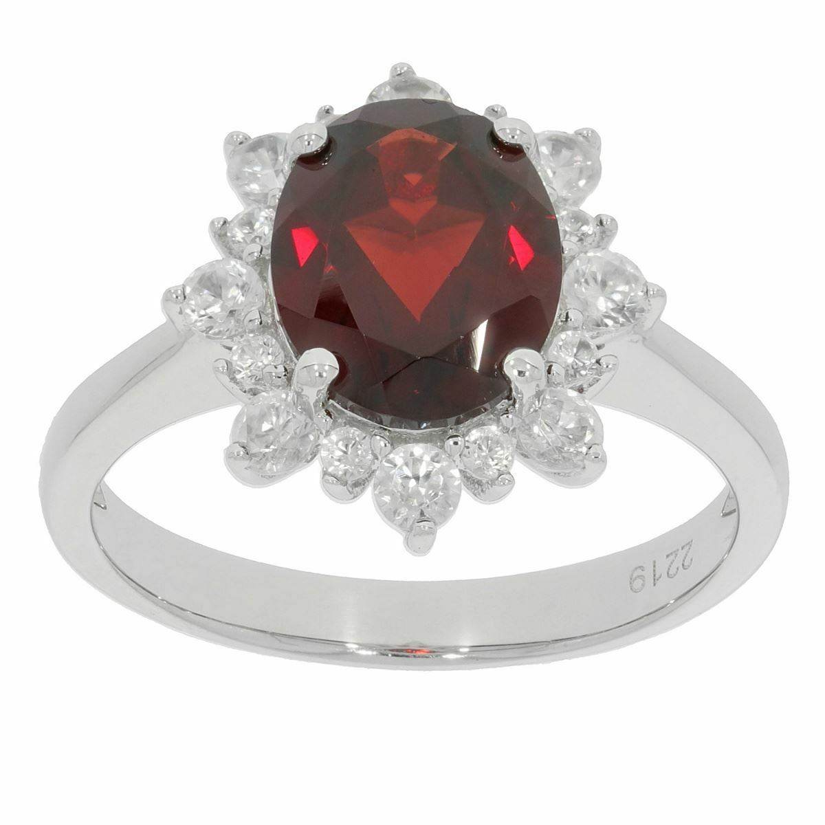 Sterling Silver Semi Mount Ring Setting OV 10X8mm Halo White Topaz - Syzjewelry