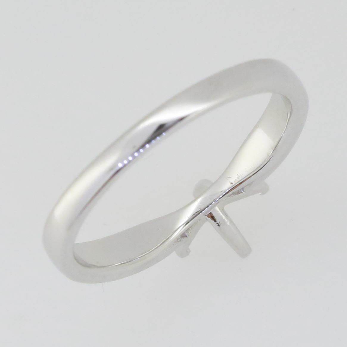 Sterling Silver Semi Mount Ring Setting Round RD 6.5x6.5mm Plain - Syzjewelry