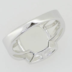 Sterling Silver Semi Mount Ring Setting Cushion CU 12X12mm White Topaz - Syzjewelry