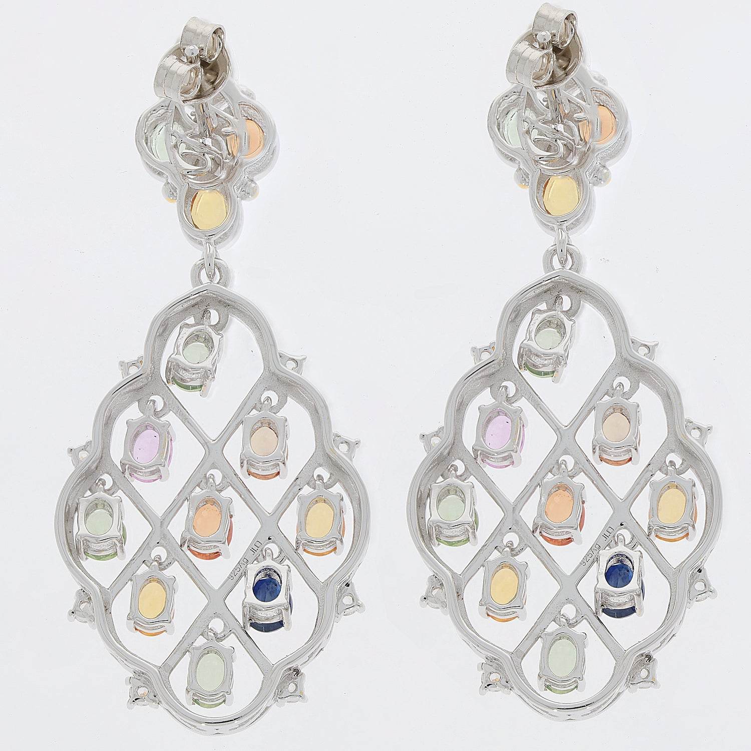 Sterling Silver Semi Mount Earrings Setting Oval OV 4.3mm - Syzjewelry