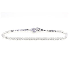 14K White Gold Semi Mount Tennis Bracelet Setting Round RD 2x2mm - Syzjewelry