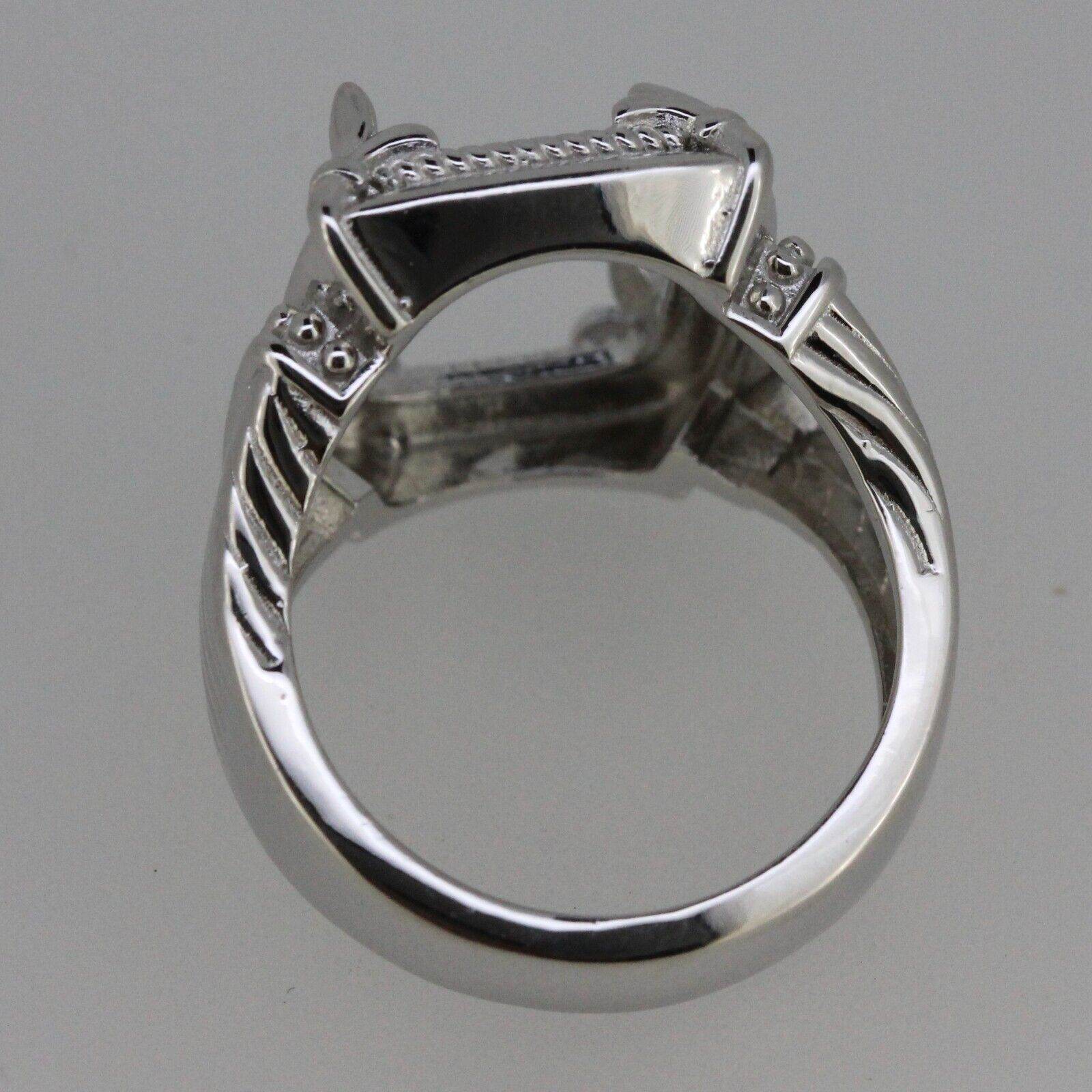 Sterling Silver Semi Mount Ring Setting cabochon Cushion Cu 14x10mm - Syzjewelry