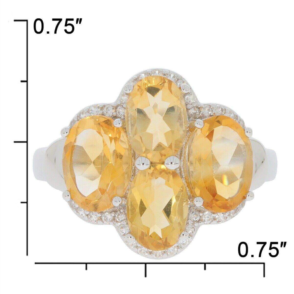 Sterling Silver Semi Mount Ring Setting OV 8x6mm OV 7x5mm White Topaz - Syzjewelry