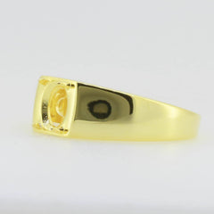 Men's Ring Settings Ring Mounting 10K Yellow Gold Oval OV 8X6mm - Syzjewelry
