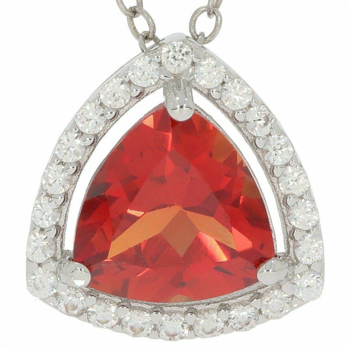 Sterling Silver Semi Mount Pendant Setting Trillion Tri 8x8mm White To - Syzjewelry