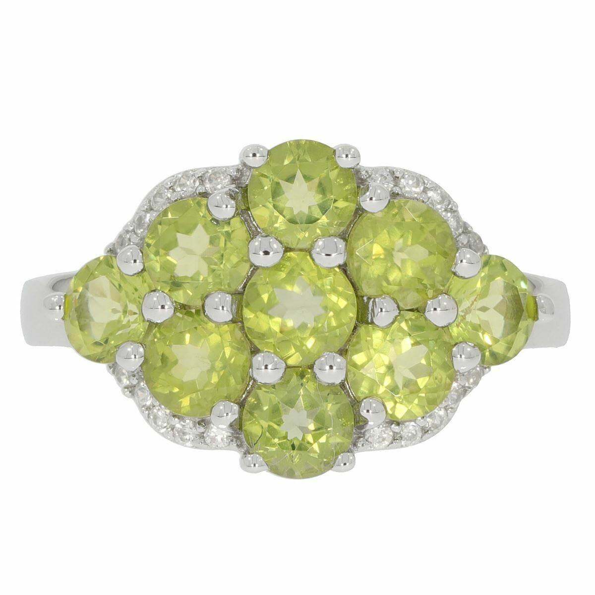 Sterling Silver Semi Mount Ring Setting RD 4x4mm Cluster Ring Topaz Solid - Syzjewelry