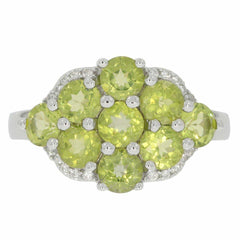 Sterling Silver Semi Mount Ring Setting RD 4x4mm Cluster Ring Topaz Solid - Syzjewelry