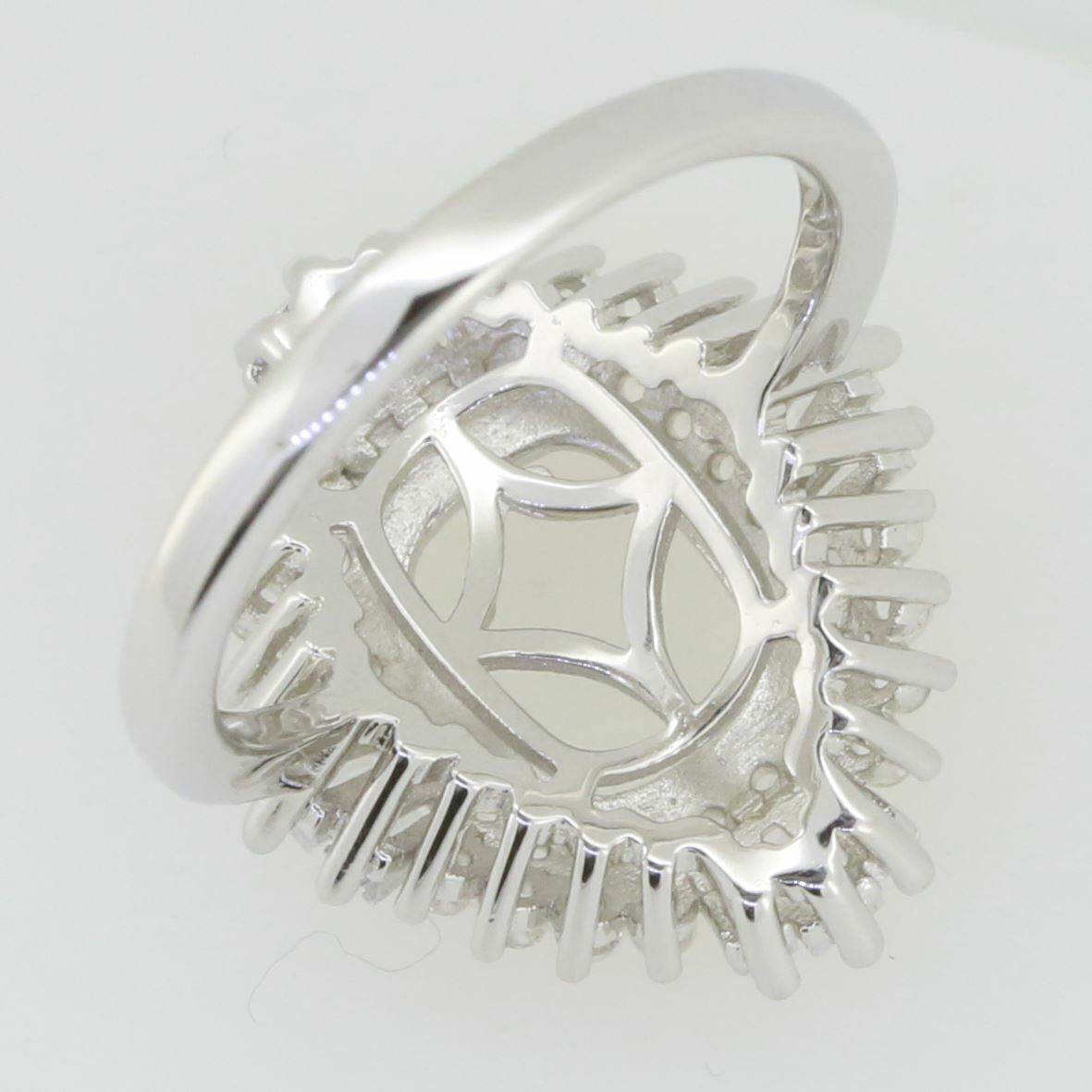 14K White Gold Semi Mount Ring Setting Cushion CU 10x8mm - Syzjewelry