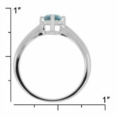 Sterling Silver Semi Mount Ring Setting Oval OV 7x5mm White Topaz PJC2302R - Syzjewelry