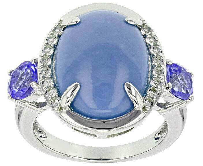 Sterling Silver Semi Mount Ring Setting Oval OV 16x12mm Cabochon White - Syzjewelry