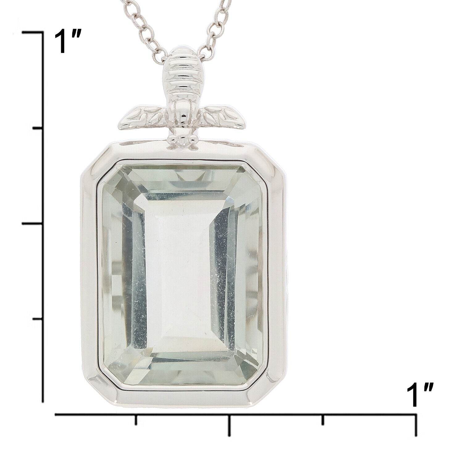 Sterling Silver Semi Mount Pendant Setting Emerald OCT 16X12mm P24116 - Syzjewelry