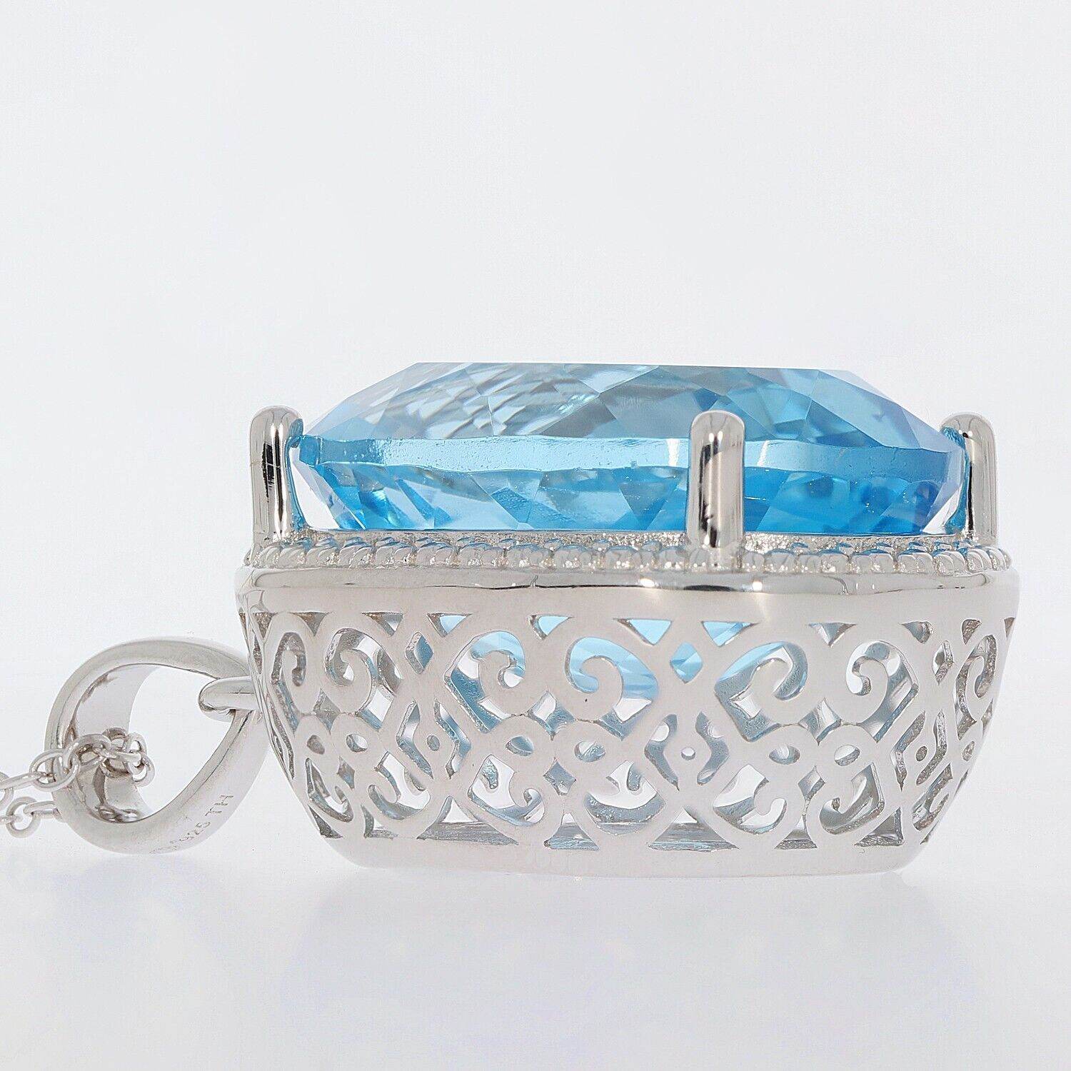 Sterling Silver Semi Mount Pendant Setting Oval OV 20X15mm - Syzjewelry