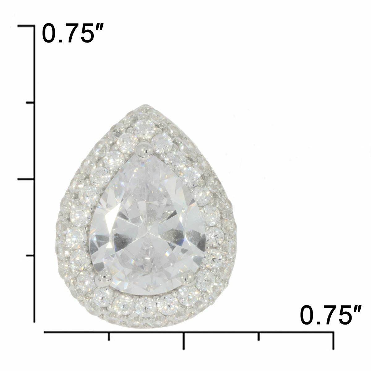 Sterling Silver Semi Mount Earrings Setting PE 10X8mm White Topaz - Syzjewelry