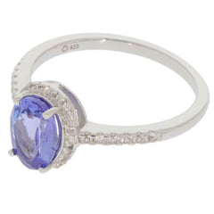 Sterling Silver Semi Mount Ring Setting Oval OV 8X6mm White Topaz Solid - Syzjewelry