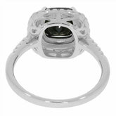 Sterling Silver Semi Mount Ring Setting Cushion Cu 8x8mm White Topaz PJC3309 - Syzjewelry