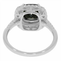 Sterling Silver Semi Mount Ring Setting Cushion Cu 8x8mm White Topaz PJC3309 - Syzjewelry