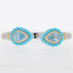 Sterling Silver Semi Mount Bracelet Setting Pear PE 12X8mm - Syzjewelry