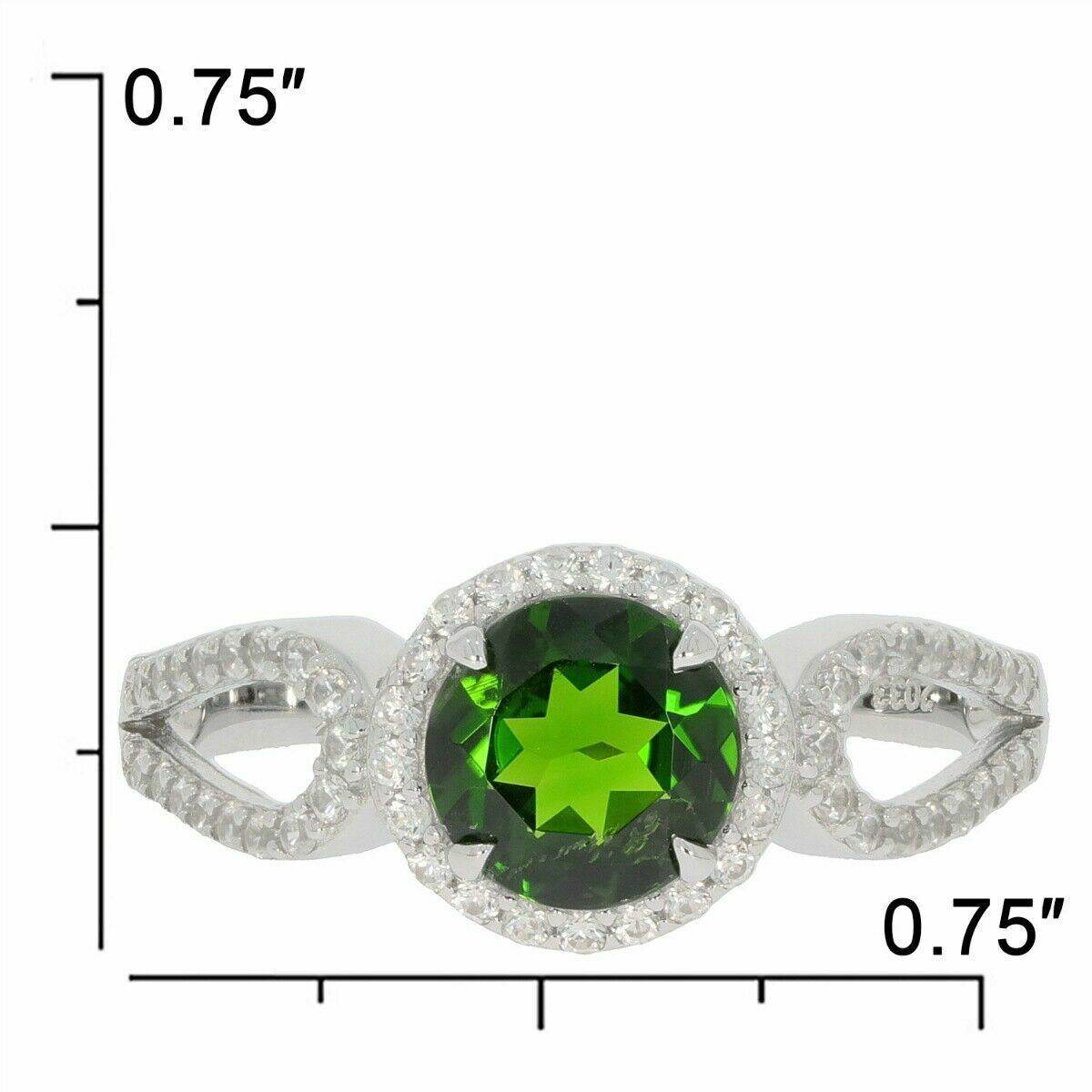 Sterling Silver Semi Mount Ring Setting Round Rd 7x7mm White Topaz PJC2033R - Syzjewelry