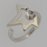 Sterling Silver Semi Mount Ring Setting Round 8x8mm Pearl & Star Ring - Syzjewelry