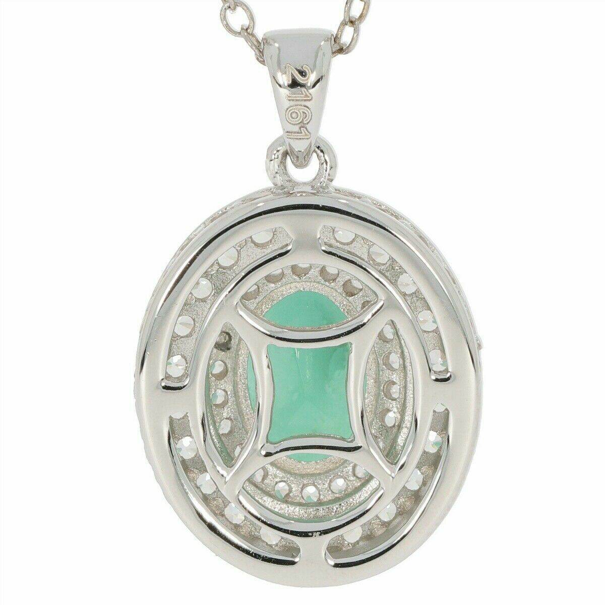 Sterling Silver Semi Mount Pendant Setting OV 8X6mm Triple Halo Topaz Solid - Syzjewelry