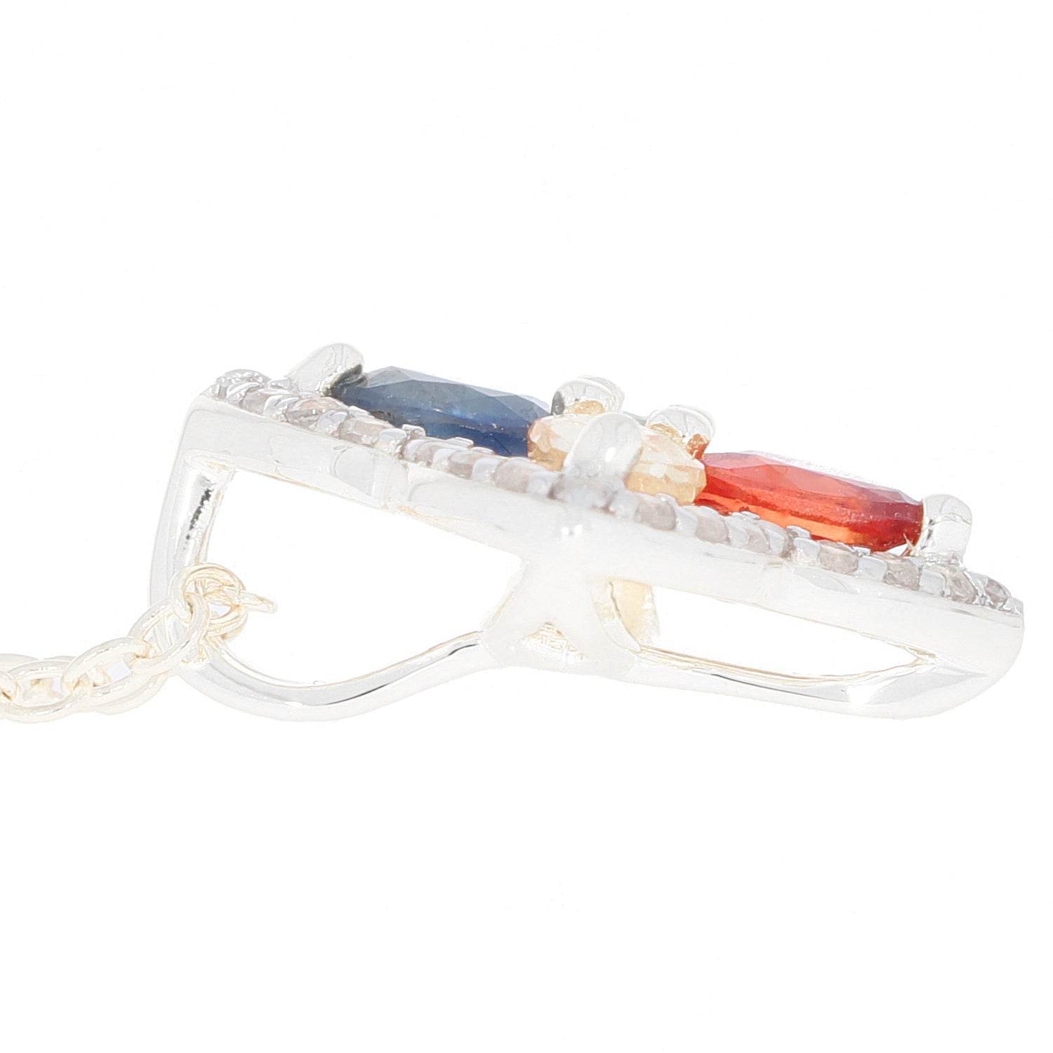 Sterling Silver Semi Mount Pendant Setting Pear PE 4X3mm Clover White - Syzjewelry