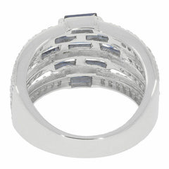 Sterling Silver Semi Mount Ring Setting OCT 5X2.5mm White Topaz N0041PJC0555 - Syzjewelry