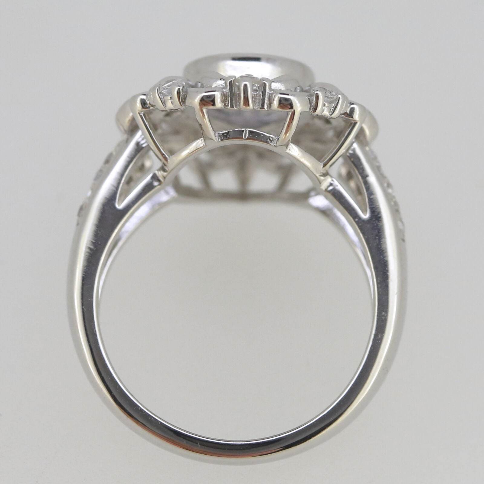 Vintage Style Sterling Silver Semi Mount Ring Setting Pear PE 9x7mm White Topaz - Syzjewelry