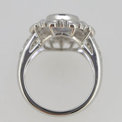 Vintage Style Sterling Silver Semi Mount Ring Setting Pear PE 9x7mm White Topaz - Syzjewelry