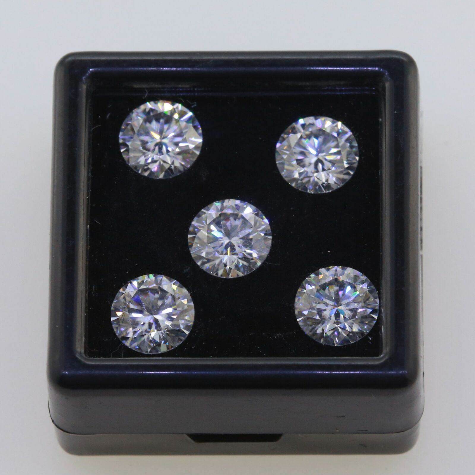 1/2 Carat White D Color Loose Moissanite Stone RD 5x5 VVS1 Certificate Round 5mm - Syzjewelry