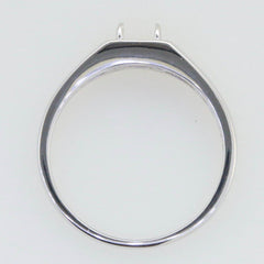 Sterling Silver Semi Mount Ring Setting OV 8x6mm White Topaz GTL21424R11 - Syzjewelry