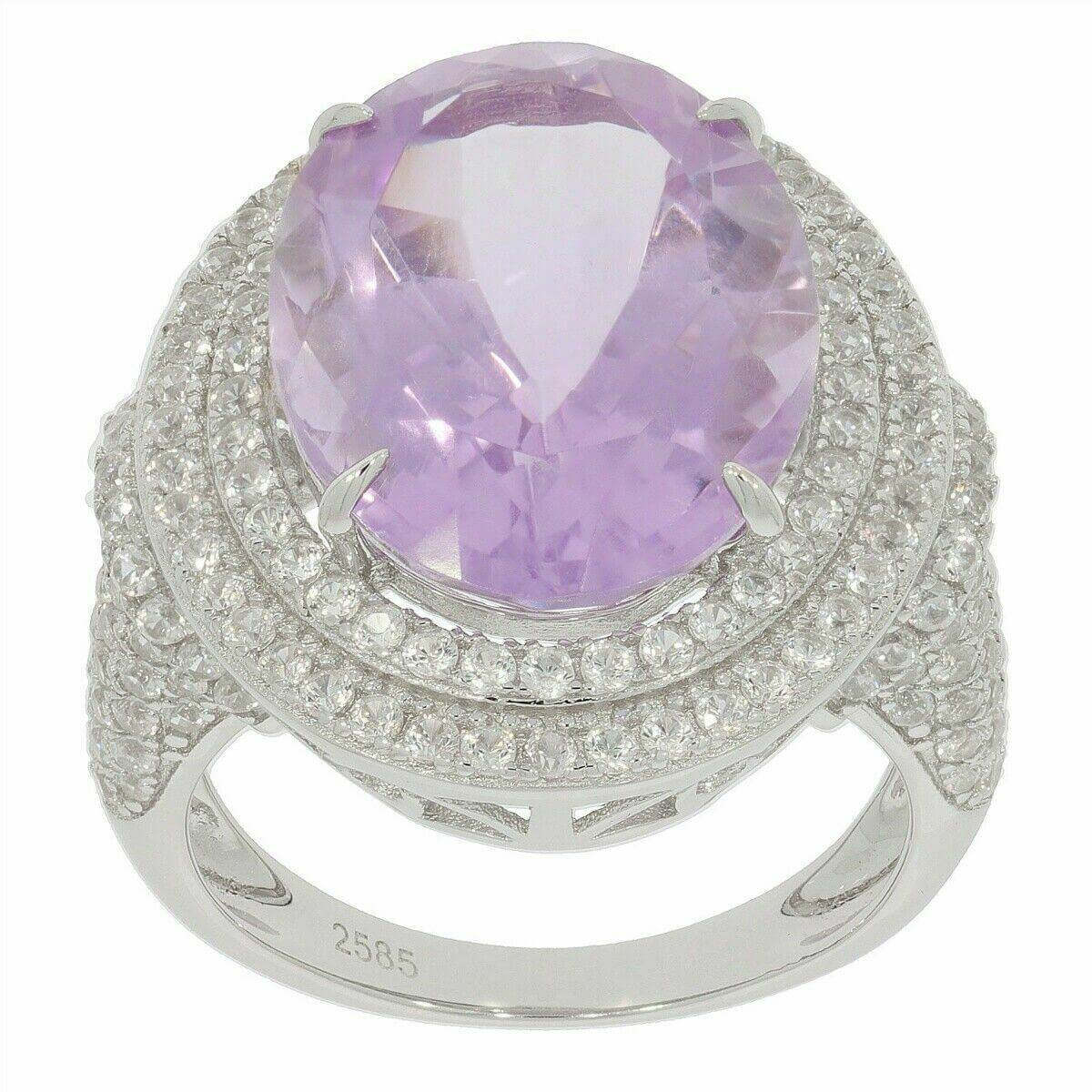 Sterling Silver Semi Mount Ring Setting Oval OV 18x13mm Halo topaz - Syzjewelry