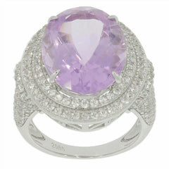 Sterling Silver Semi Mount Ring Setting Oval OV 18x13mm Halo topaz - Syzjewelry