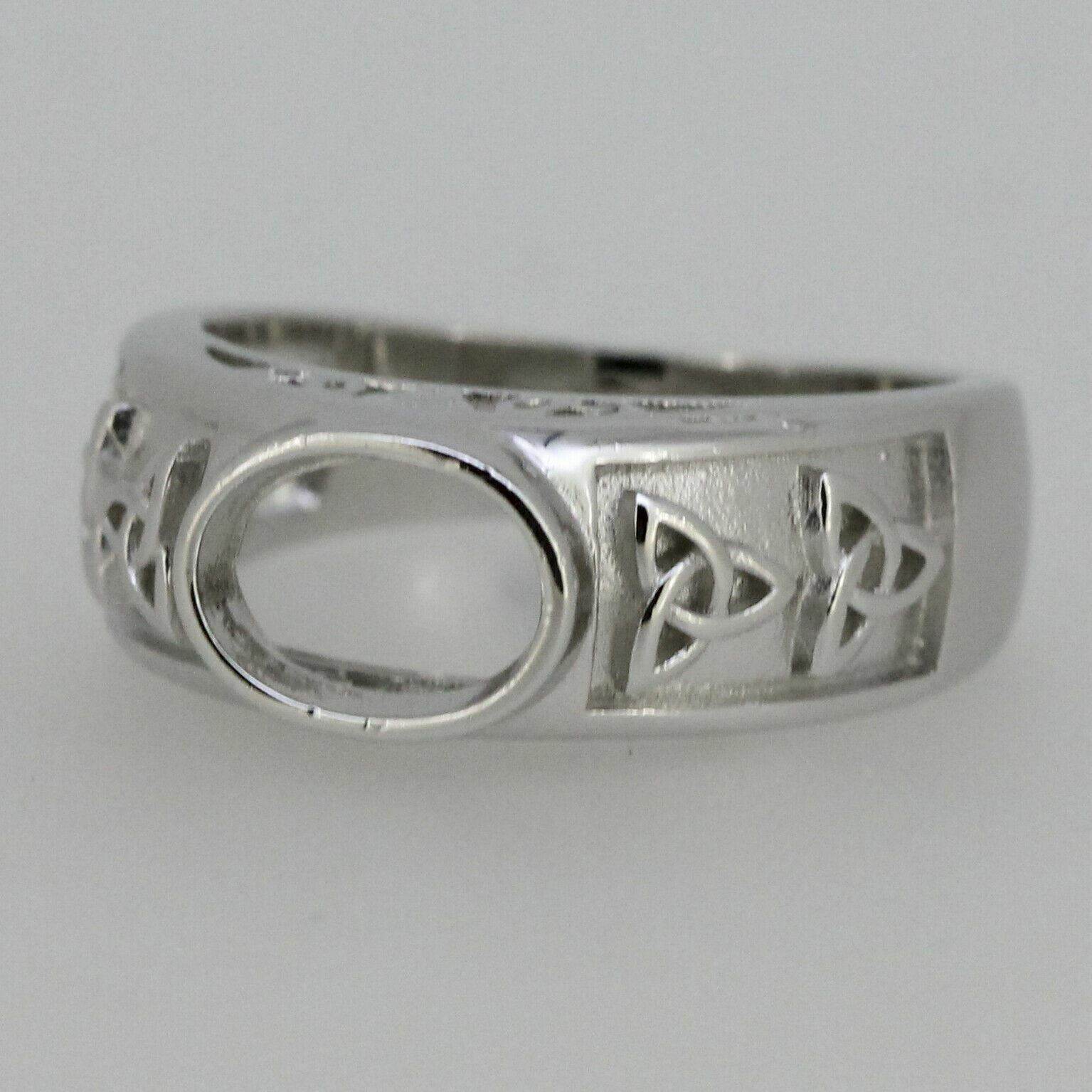 Sterling Silver Semi Mount Ring Setting Oval OV 8x6mm Celtic Knot - Syzjewelry