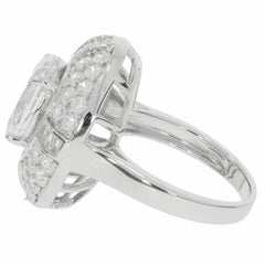 Sterling Silver Semi Mount Ring Setting Oval OV 11X9mm Double Halo - Syzjewelry