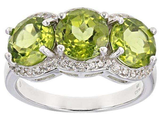 Sterling Silver Semi Mount Ring Setting Round RD 7x7mm 3 Stones Halo - Syzjewelry