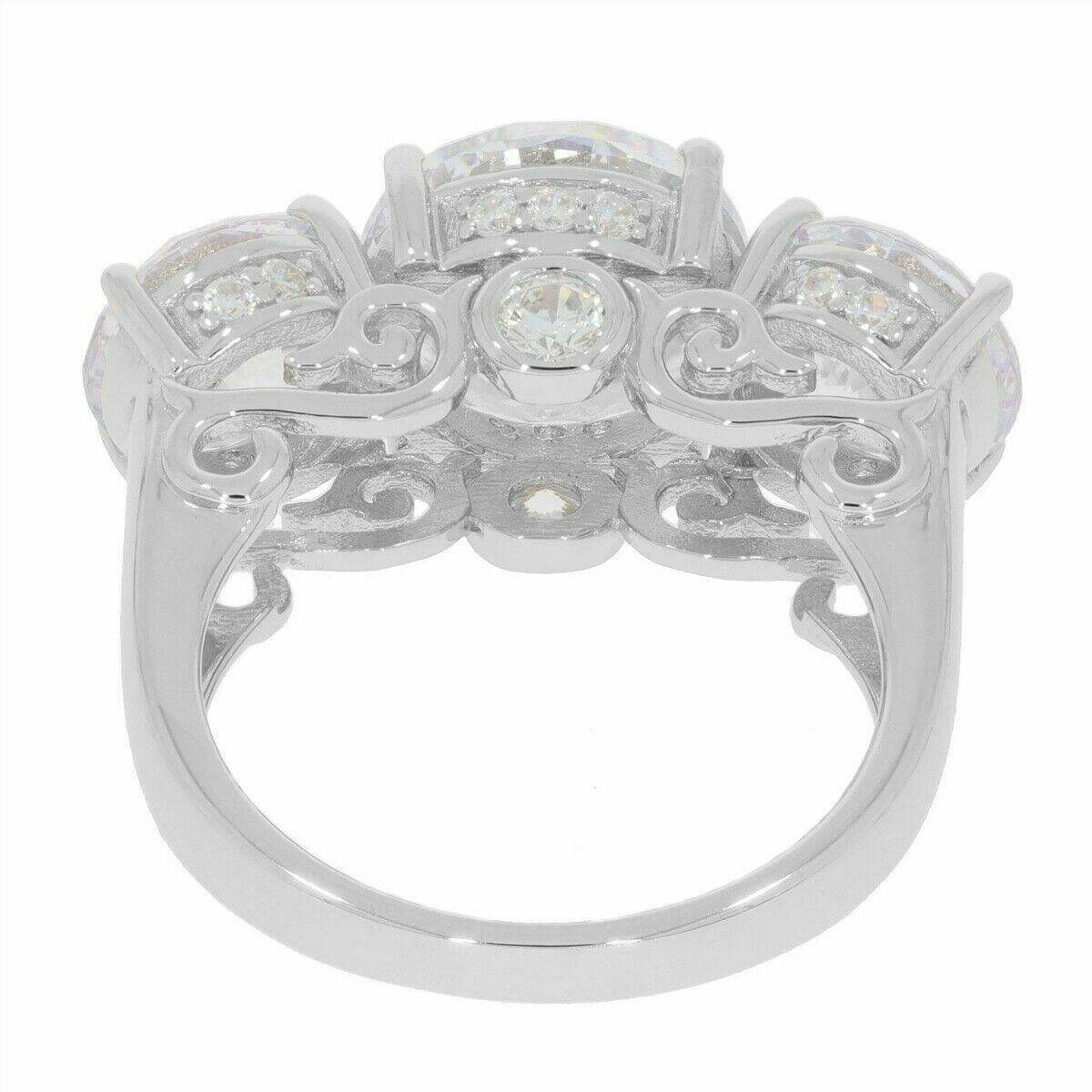 Sterling Silver Semi Mount Ring Setting Round RD 10x10 8x8mm White Topaz - Syzjewelry