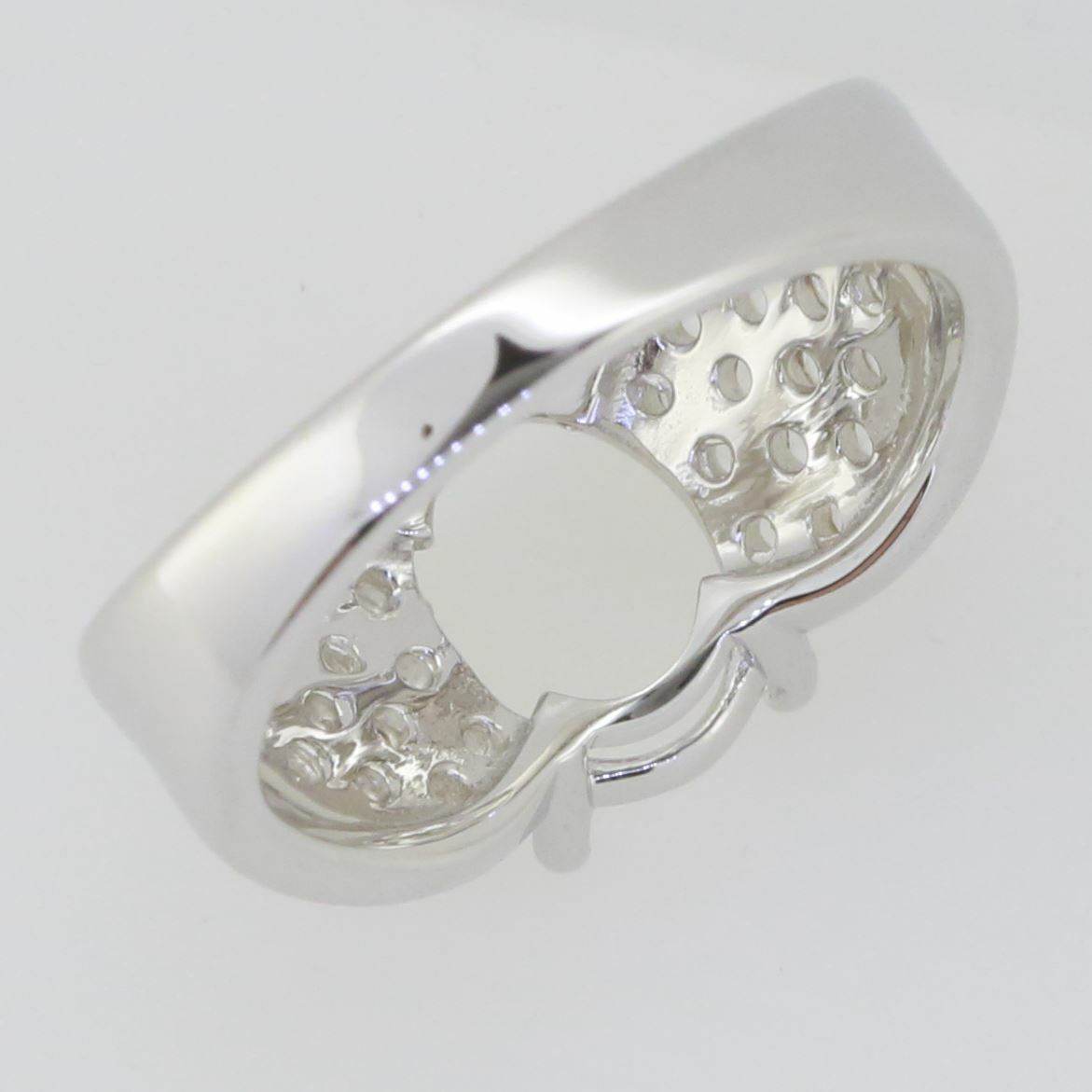 Sterling Silver Semi Mount Ring Setting Oval OV 10x8mm White Topaz Solid - Syzjewelry