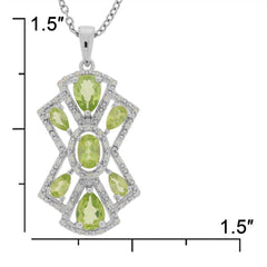 Sterling Silver Semi Mount Pendants Setting PE 7x5 OV 6x4 PE 5x3mm White Topaz Halo - Syzjewelry