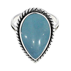 Vintage Style Sterling Silver Semi Mount Ring Setting PE 27X17mm Cabochon - Syzjewelry