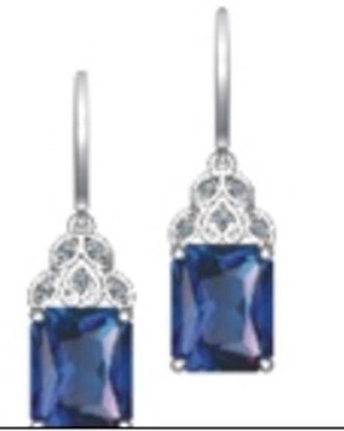 Sterling Silver Semi Mount Earrings Setting OCT 10X8mm Leverback White - Syzjewelry