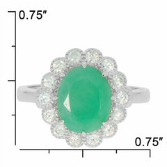 Sterling Silver Semi Mount Ring Setting Oval OV 10x8mm White Topaz N0284PJC2 - Syzjewelry