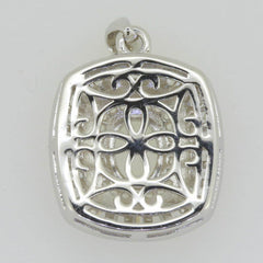 Sterling Silver Semi Mount Pendant Setting Oval OV 8X6mm White Topaz - Syzjewelry